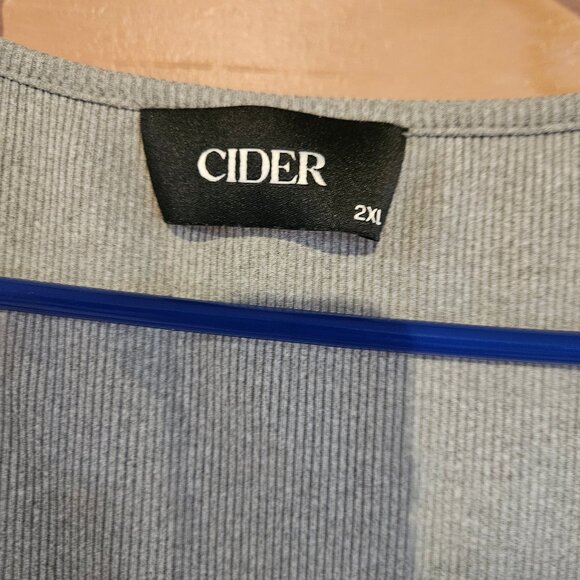 cider gray bodysuit short sleeve basic, 2XL - Picture 3 of 3